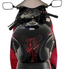 GP Kompozit Suzuki Hayabusa 1999-2023 Uyumlu Tank Pad Siyah