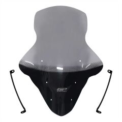 GP Kompozit Yamaha NMAX 125 / 155 2015-2020 Uyumlu Baskılı Elcikli Ön Cam Füme