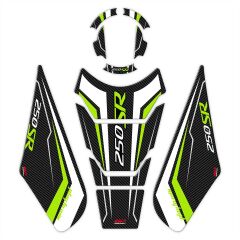 GP Kompozit CF Moto 250 SR 2020-2024 Uyumlu Tank Pad Seti Sarı