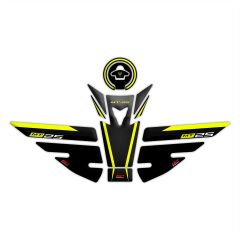 GP Kompozit Yamaha MT-25 2015-2019 Uyumlu Tank Pad Seti Siyah-Sarı