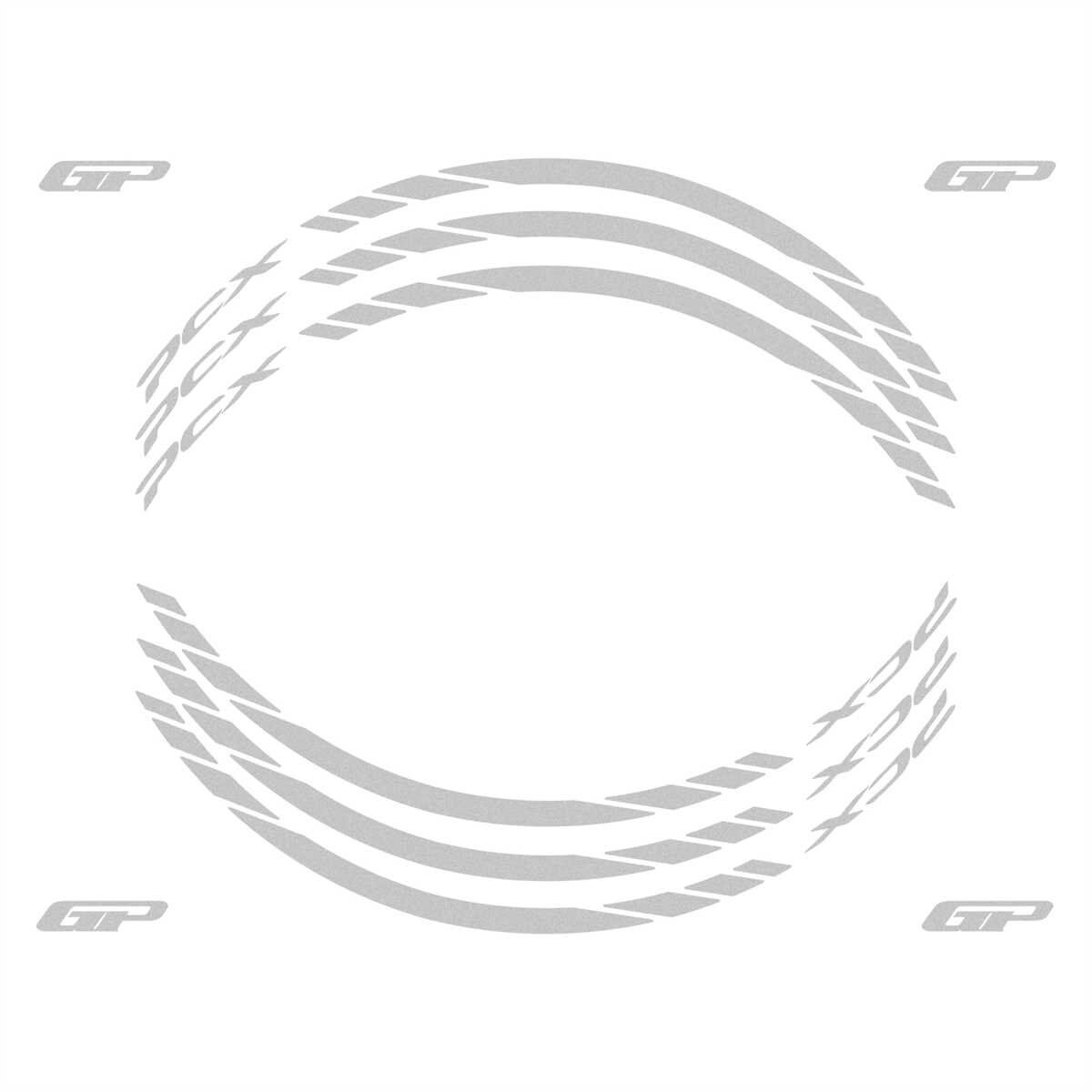 GP Kompozit Honda PCX 125 / 150 2014-2024 Uyumlu Jant Şeridi Reflektif Gri