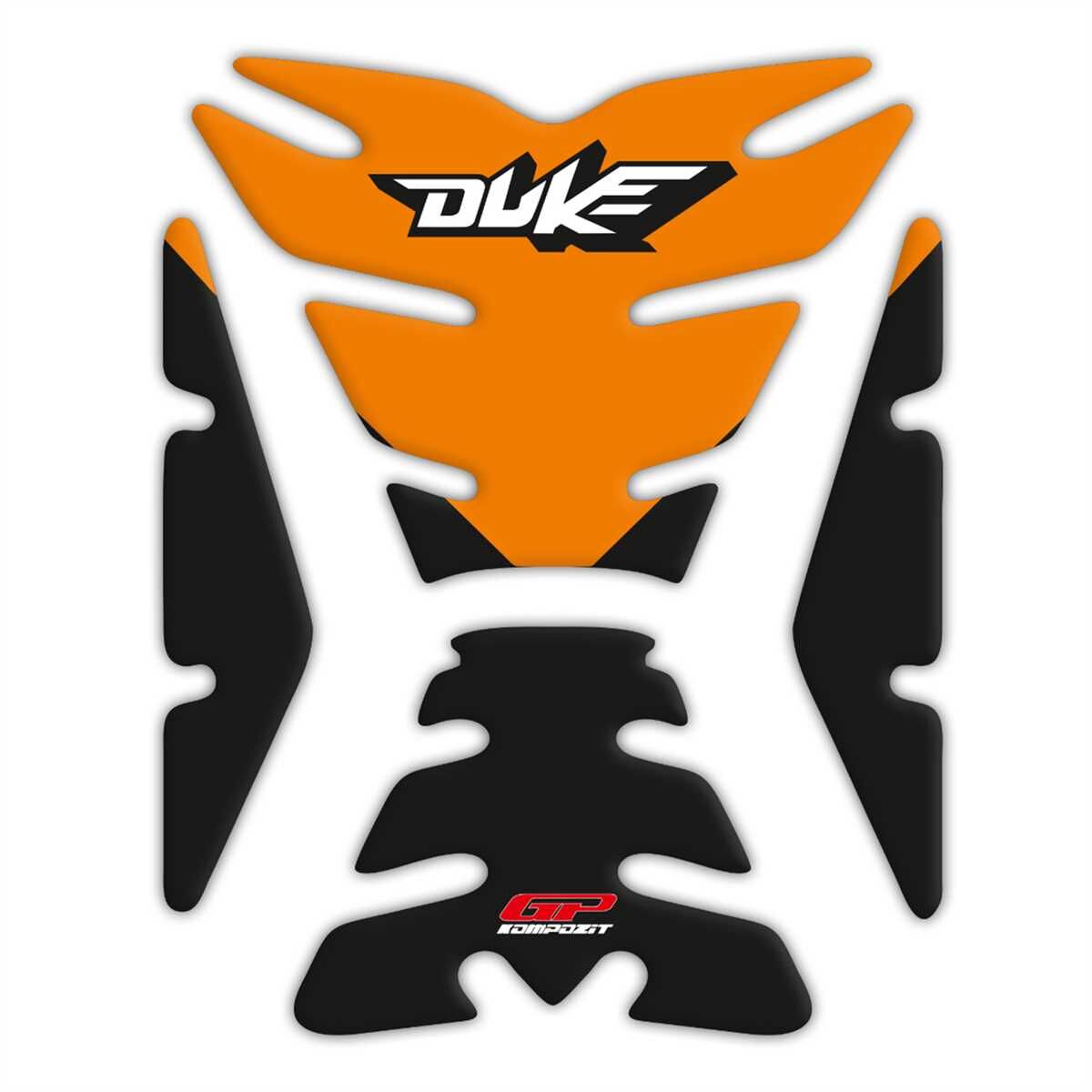 GP Kompozit KTM Duke 250 2011-2023 Uyumlu Tank Pad Seti Turuncu